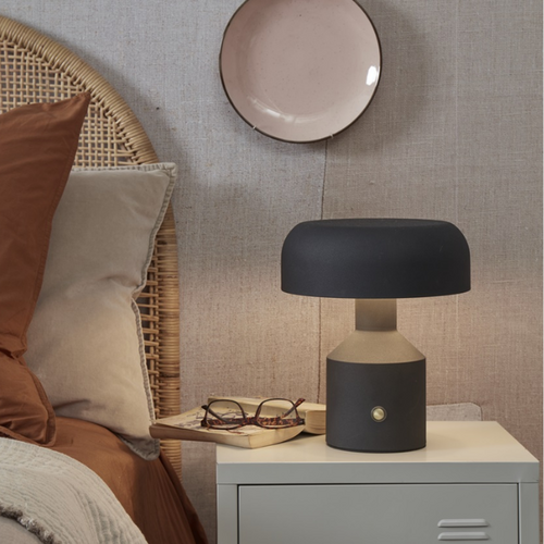 Modern minimalistische tafellamp Porto 1-lichts zwart