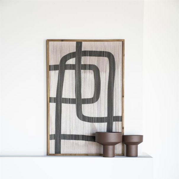 By-Boo Modern Scandinavisch wandpaneel Yoko small zwart