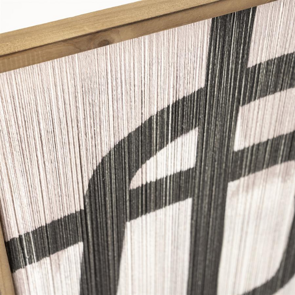 By-Boo Modern Scandinavisch wandpaneel Yoko small zwart