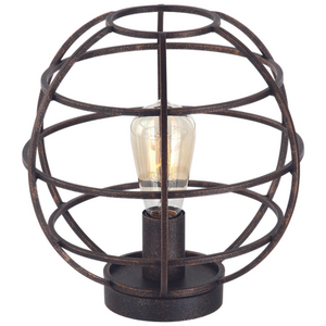 Freelight Industriële tafellamp Pianeta 1-lichts bruin