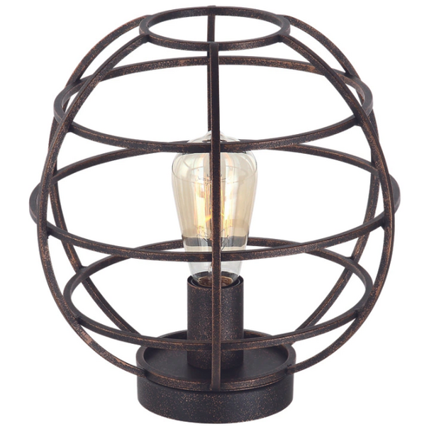 Freelight Industriële tafellamp Pianeta 1-lichts bruin