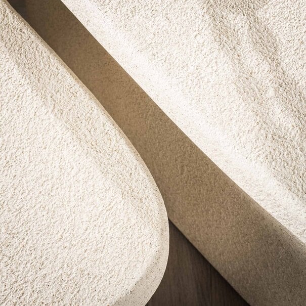 BelaLuz Moderne salontafel 2-set Octo organisch wit