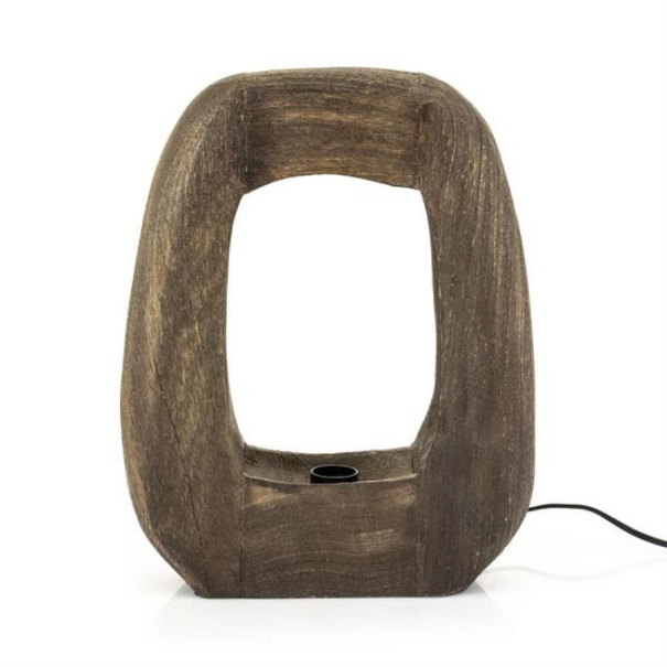 By-Boo Industrieel landelijke tafellamp Gibs 1-lichts large bruin