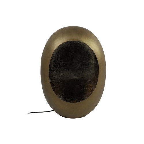 Modern industriële tafellamp Eggy large 1-lichts antiek messing