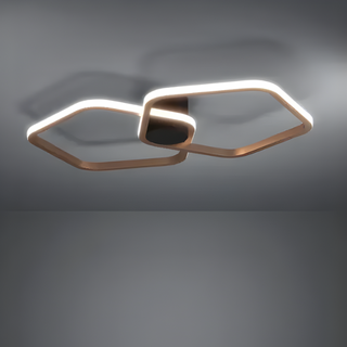 Plafondlamp Estrella 2-lichts brons