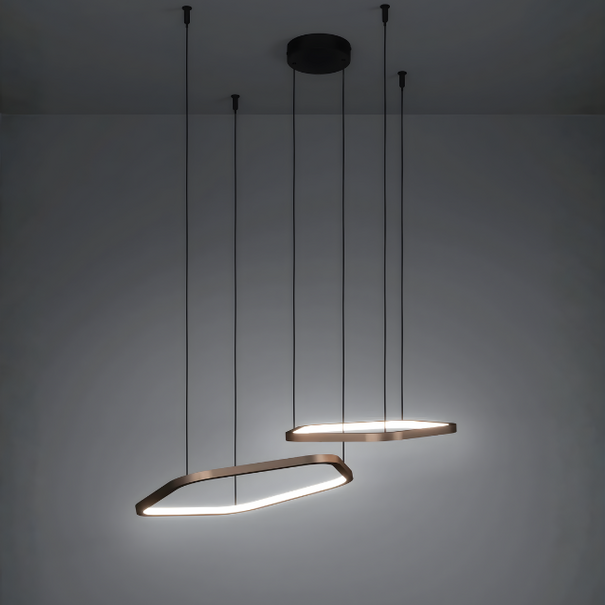 Stars of Light Hotel chique design hanglamp Estrella 2-lichts brons