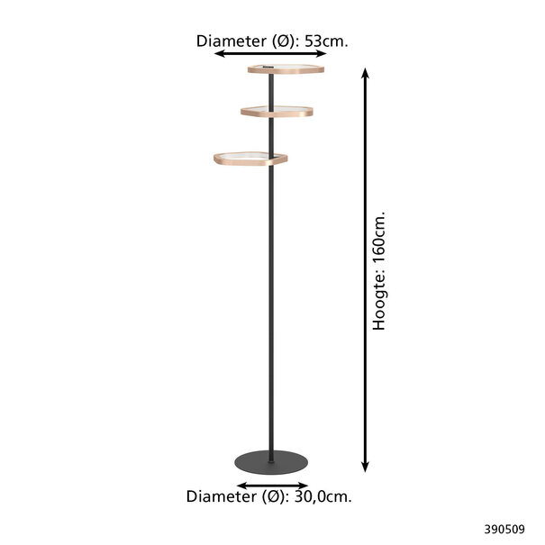 Stars of Lights Hotel chique design vloerlamp Estrella 3 lichts brons