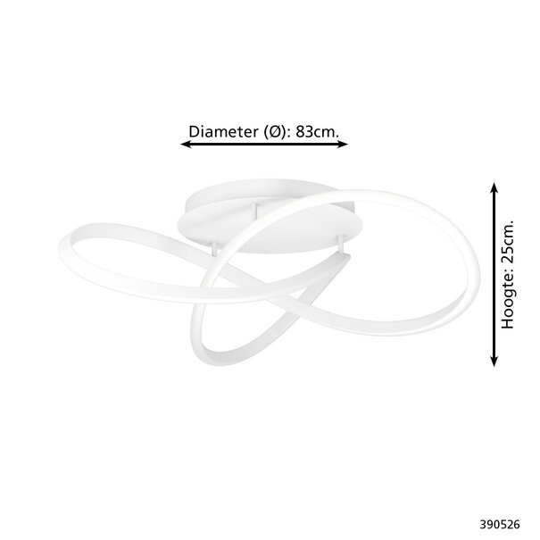 Stars of Lights Modern design plafondlamp Riaza 1-lichts wit 40 watt