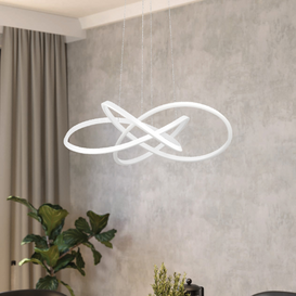 Hanglamp Riaza 1-lichts wit Ø90 cm