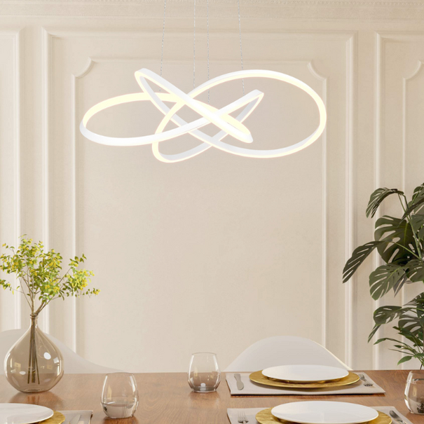 Stars of Light Modern design hanglamp Riaza 1-lichts wit Ø90 cm