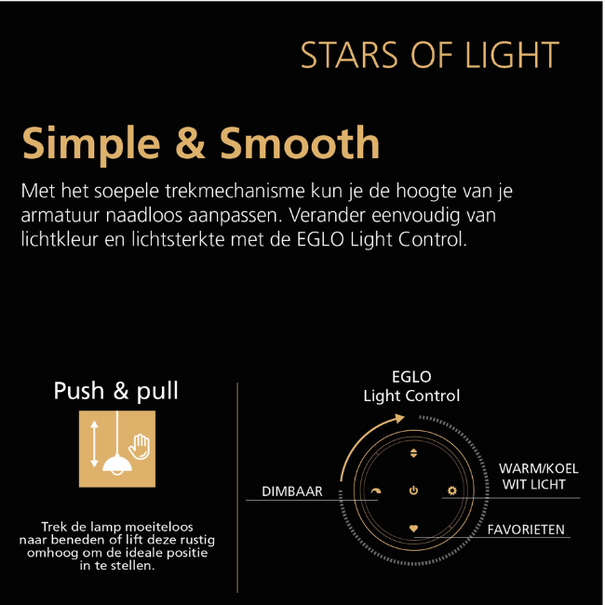 Stars of Lights Modern design hanglamp Riaza 1-lichts wit Ø90 cm