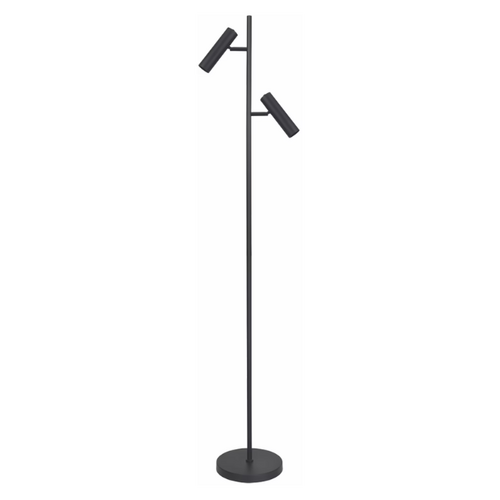 Modern minimalistische vloerlamp Undici 2-lichts zwart