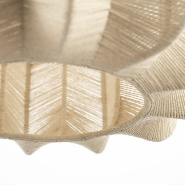 By-Boo Landelijke Ibiza stijl hanglamp Reb 1-lichts crème