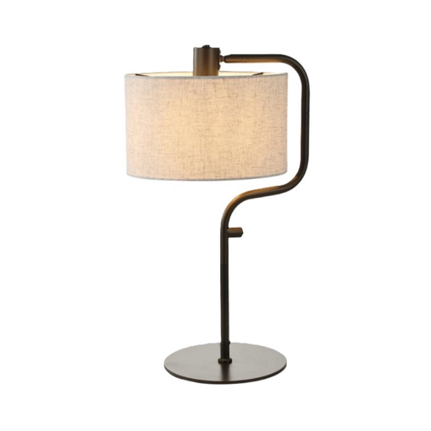 ETH Retro chique tafellamp Jacqueline 1-lichts anodic brown