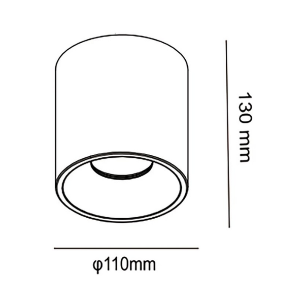Artdelight Moderne plafondlamp Toulouse 1-lichts overschilderbaar gips