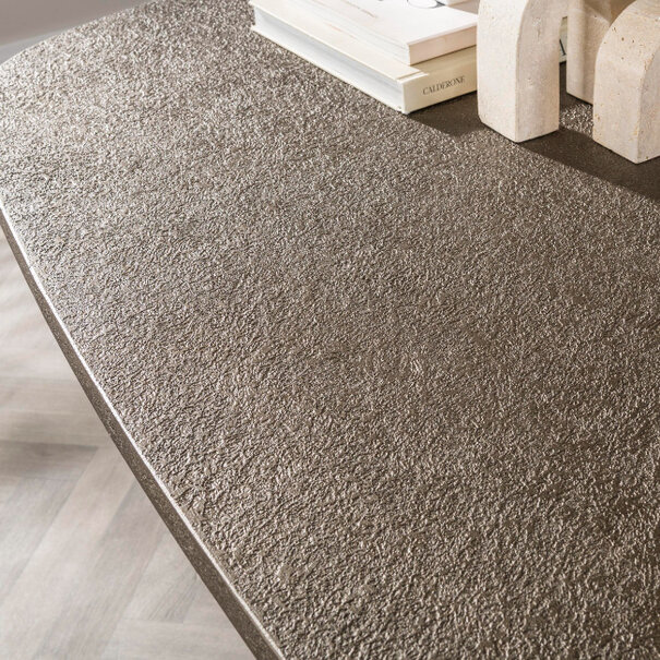 BelaLuz Modern industriële eetkamertafel Veya brons liquid metal Deens ovaal 215 cm