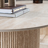 BelaLuz Modern Scandinavische salontafel Romano travertin arch 135 cm