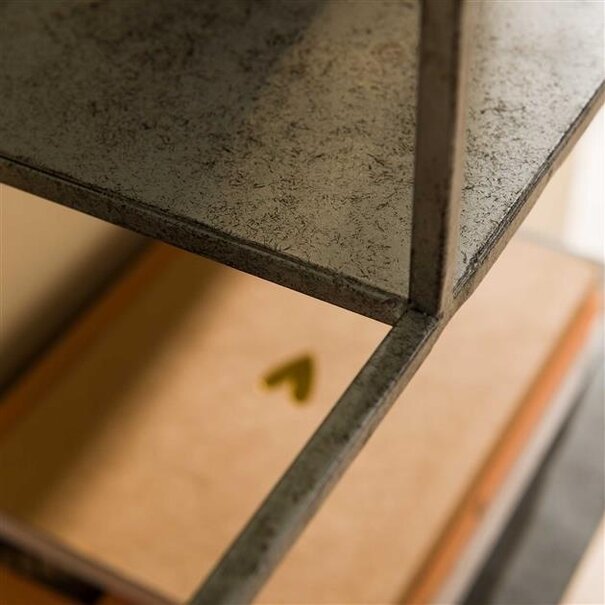 BelaLuz Industriële wandschap Cube 1-lichts met 2 vakken oud zilver