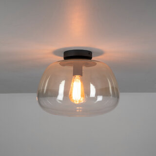 Plafondlamp Pulse 1-lichts amber glas