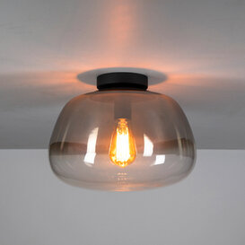 Plafondlamp Pulse 1-lichts smoke glas