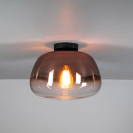 Plafondlamp Pulse 1-lichts koper glas
