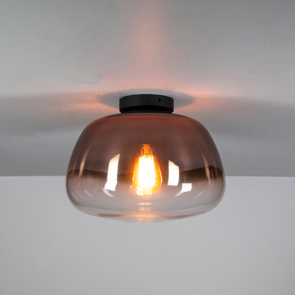 BelaLuz Moderne plafondlamp Pulse 1-lichts koper glas