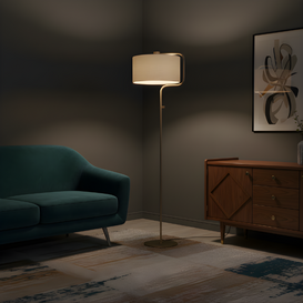 Vloerlamp Jacqueline 1-lichts Anodic brown