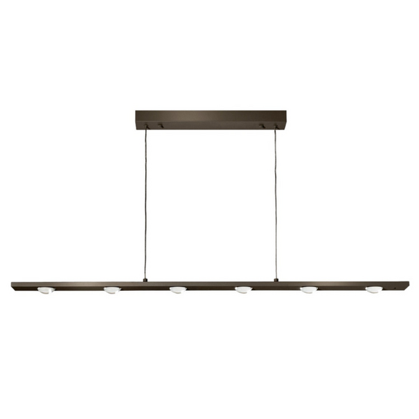 ETH Moderne hanglamp Jake 6-lichts anodic brown