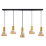 Modern hotel chique hanglamp Lisa 5-lichts messing