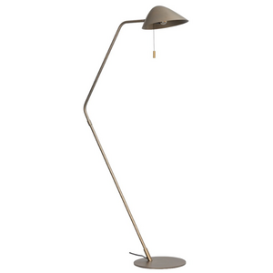 ETH Retro chique vloerlamp Lotte 1-lichts Anodic brown