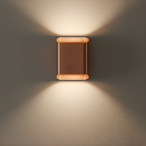 ETH Moderne wandlamp Carmen 2-lichts brons geborsteld