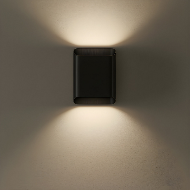 ETH Modern industriële wandlamp Carmen 2-lichts zwart