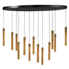 ETH Modern chique hanglamp Evelyn 13-lichts messing ovaal