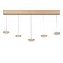 Modern minimalistische hanglamp Desiree 5-lichts zand