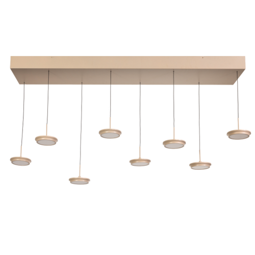 Modern minimalistische hanglamp Desiree 8-lichts zand
