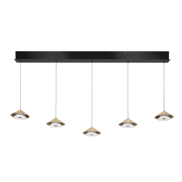 ETH Retro design hanglamp Jens 5-lichts taupe