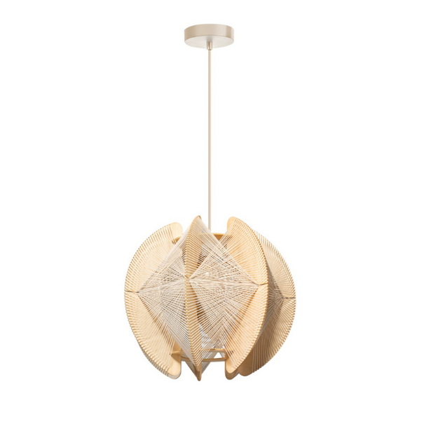 ETH Landelijk Japandi hanglamp Jessica 1-lichts small oak