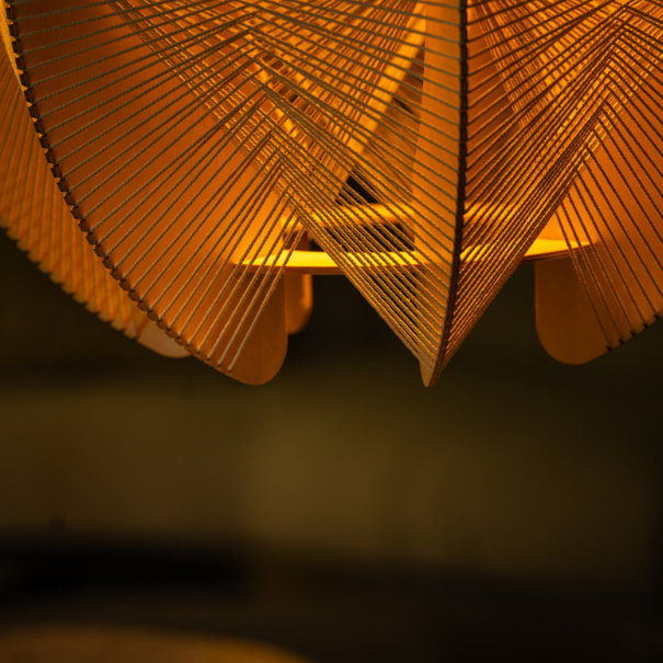 ETH Landelijk Japandi hanglamp Jessica 1-lichts small oak