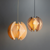 ETH Landelijk Japandi hanglamp Jessica 1-lichts walnut