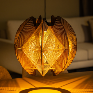 Hanglamp Jessica 1-lichts walnut
