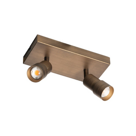 Opbouwspot Liam 2-lichts brons