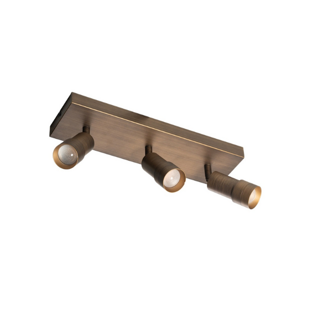 ETH Retro klassieke opbouwspot Liam 3-lichts brons