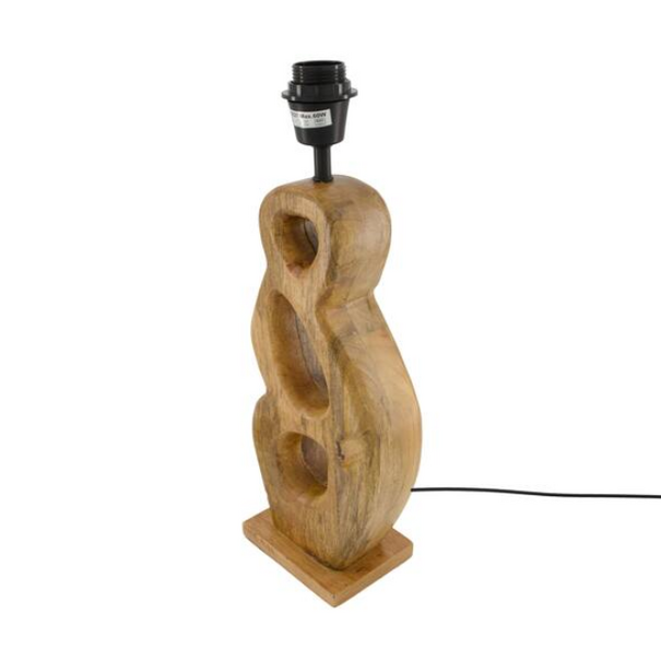 BelaLuz Modern landelijke tafellamp Eyes 1-lichts mangohout 45 cm