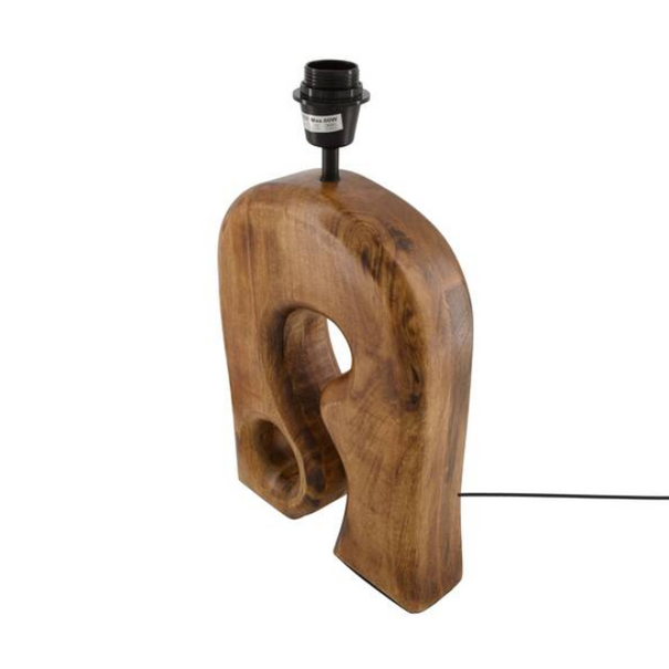 BelaLuz Landelijke tafellamp Lombok 1-lichts mangohout 42 cm