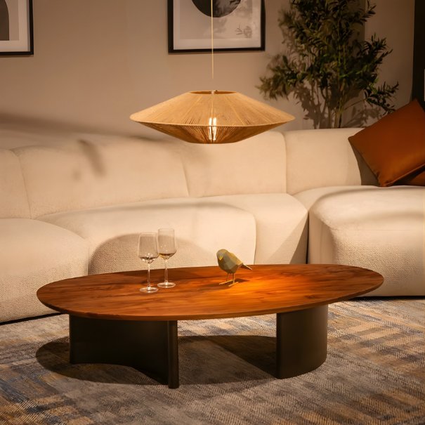 ETH Landelijke Ibiza stijl hanglamp Milou 1-lichts Ø65 cm