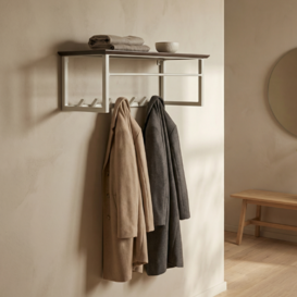 Kapstok Antiqua 7 haken met hoedenplank