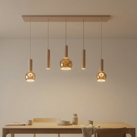 Hanglamp Locarno 5-lichts zand