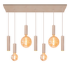Highlight Modern Scandinavische hanglamp Locarno 7-lichts 130 cm zand