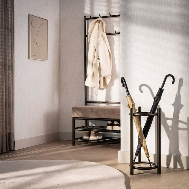 BelaLuz Modern chique paraplubak Lema rond drift brown