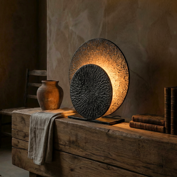 BelaLuz Industriële Moderne tafellamp Altin 1-lichts zwart